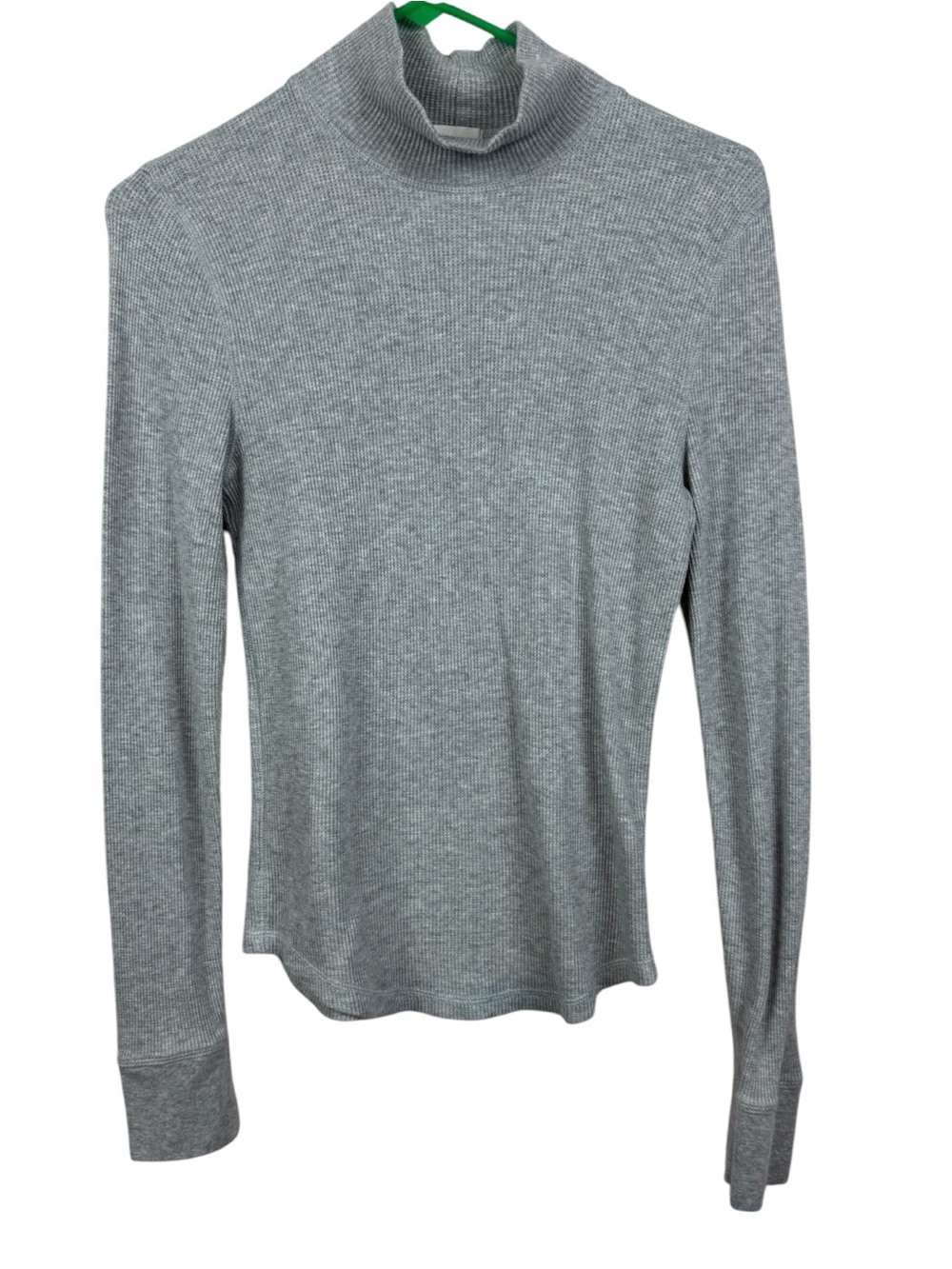Aritzia Wilfred Free Waffle Knit Mock Neck Long Sleeve Shirt sz M